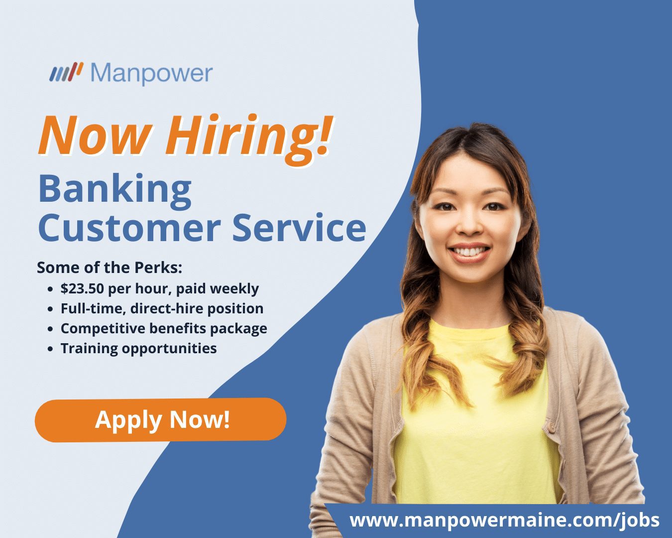 Banking Customer Service Reps in Portland & Freeport Manpower Maine
