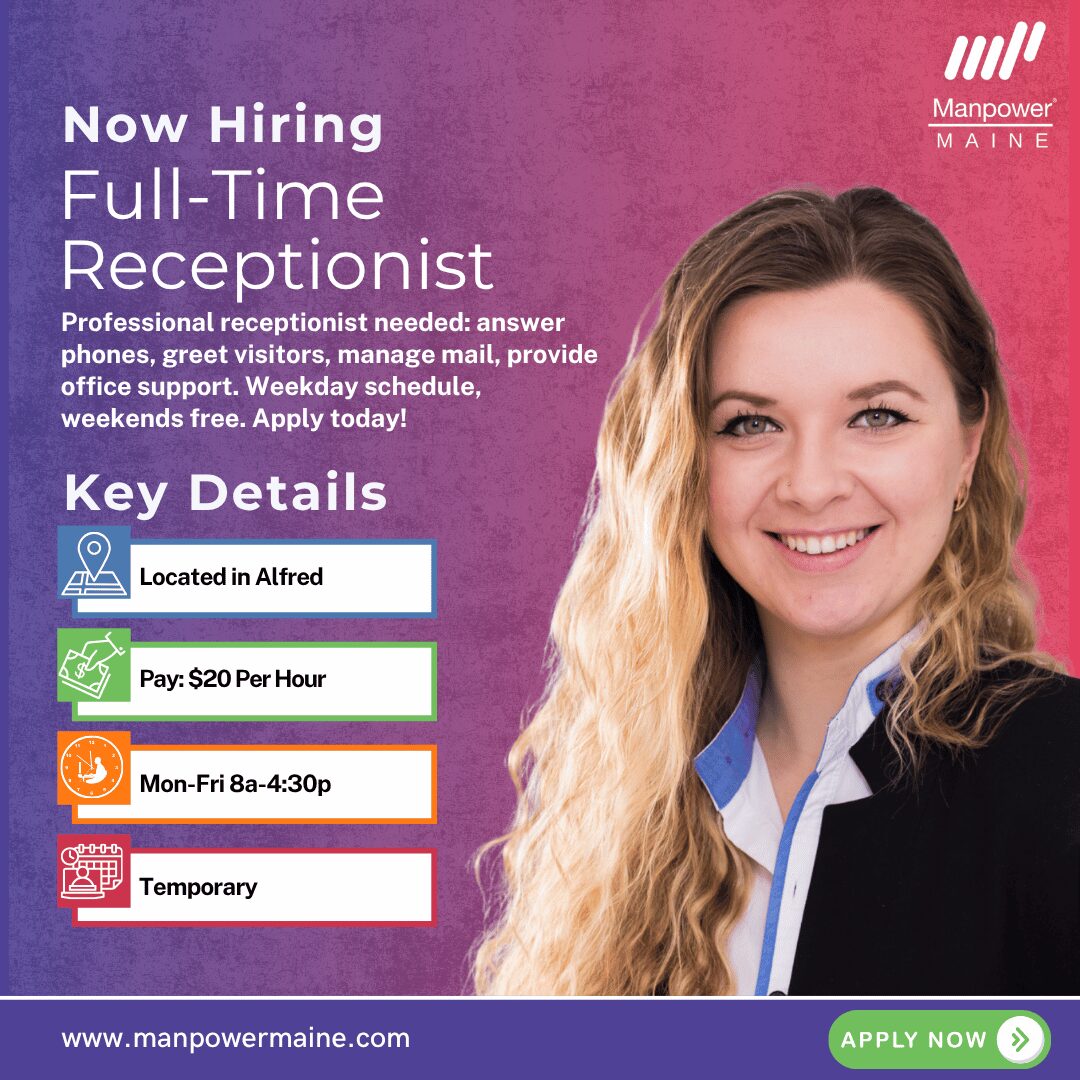 Receptionist - Alfred - Web Receptionist - Alfred - Web