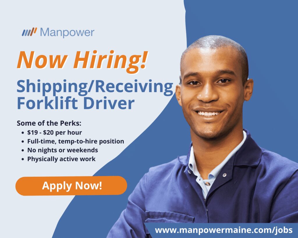 Shipping Receiving Forklift Driver - Saco