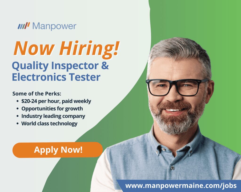 Quality Inspector & Electronic Tester

We are seeking a highly skilled and detail-oriented individual to join a world class manufacturing team as a Quality Inspector & Electronic Tester. This position is essential in ensuring that products meet the highest quality standards and perform reliably in real-world applications. If you are passionate about precision, problem-solving, and maintaining top-notch standards, we want to connect you with this opportunity!

Pay: $20-24 per hour, paid weekly
Location: Sanford, Maine
Schedule: M-F 7a-3:30p

What’s in it for you:
- Competitive pay
- A company that values a strong workplace culture
- Opportunities for growth & development
- Work with world class technology
- Industry leading company with locations across the country

Daily Responsibilities:
- Using inspection tools such as digital calipers, gages, and micrometers
- Inspecting products and components to ensure compliance with internal quality standards
- Reporting non-conformities and collaborate with teams to resolve quality issues
- Diagnosing issues using testing equipment and ensure product functionality
- Monitoring production processes and perform regular quality checks
- Maintaining and calibrate precision measuring instruments such as digital calipers, gages, micrometers

Qualifications Necessary to be Considered:
- 2-5 years of related experience in inspection or manufacturing environments
- Strong understanding of inspection processes and quality control procedures
- Excellent hearing & visual acuity

How to Get Started:

We have made it easy to apply to be a Quality Inspector & Tester in Sanford, Maine. Simply contact us by choosing an option below.

Apply Now: see below
Call or Text: ‘QUALITY’ to 207.284.0595
Email: Biddeford.me@manpower.com             

Not sure if this is the right job for you? No worries. We have many other jobs available that you may be interested in - apply now to start a conversation.

Why You Should Choose Manpower?

Upon eligibility, our associates have access to wide range of benefits including:

Access to health, dental, & vision benefits
• Unlimited referral bonus program – get paid to help your friends get work
• Weekly pay and electronic deposit – we get you paid fast and securely!
• Access to FREE online professional development trainings & programs

Job ID: 5724036