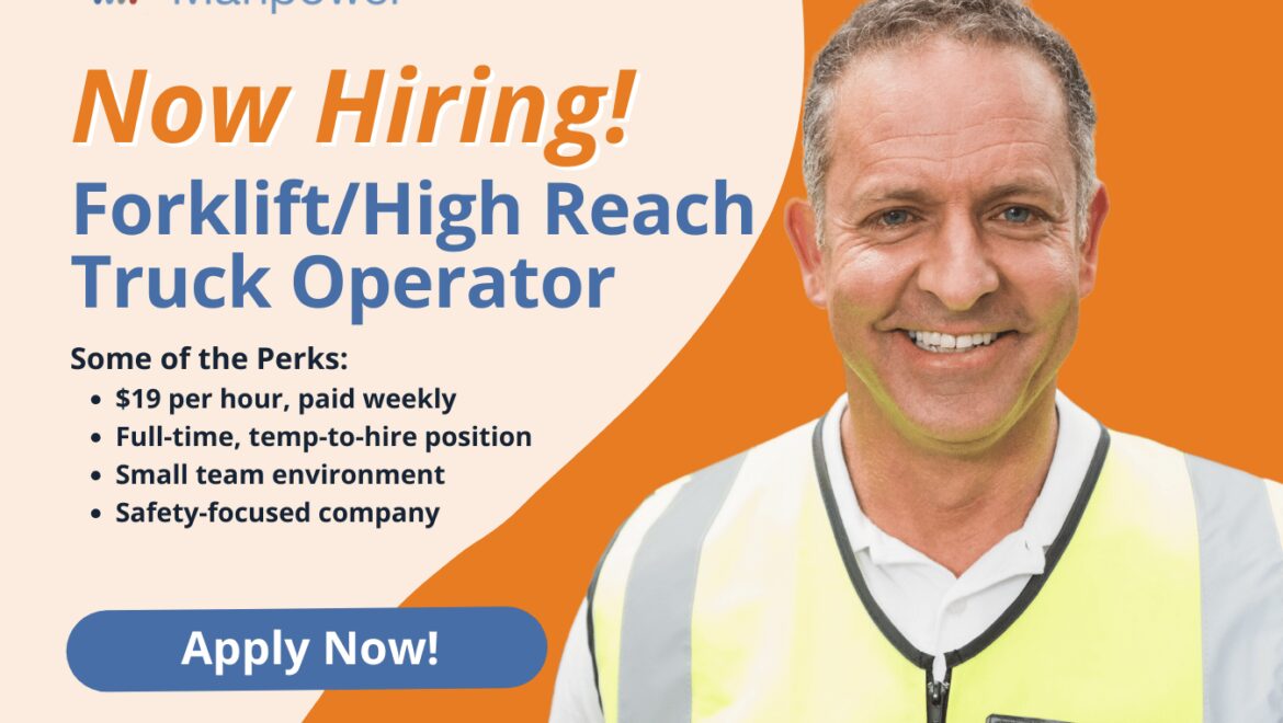 Forklift High Reach Truck Operator - Auburn