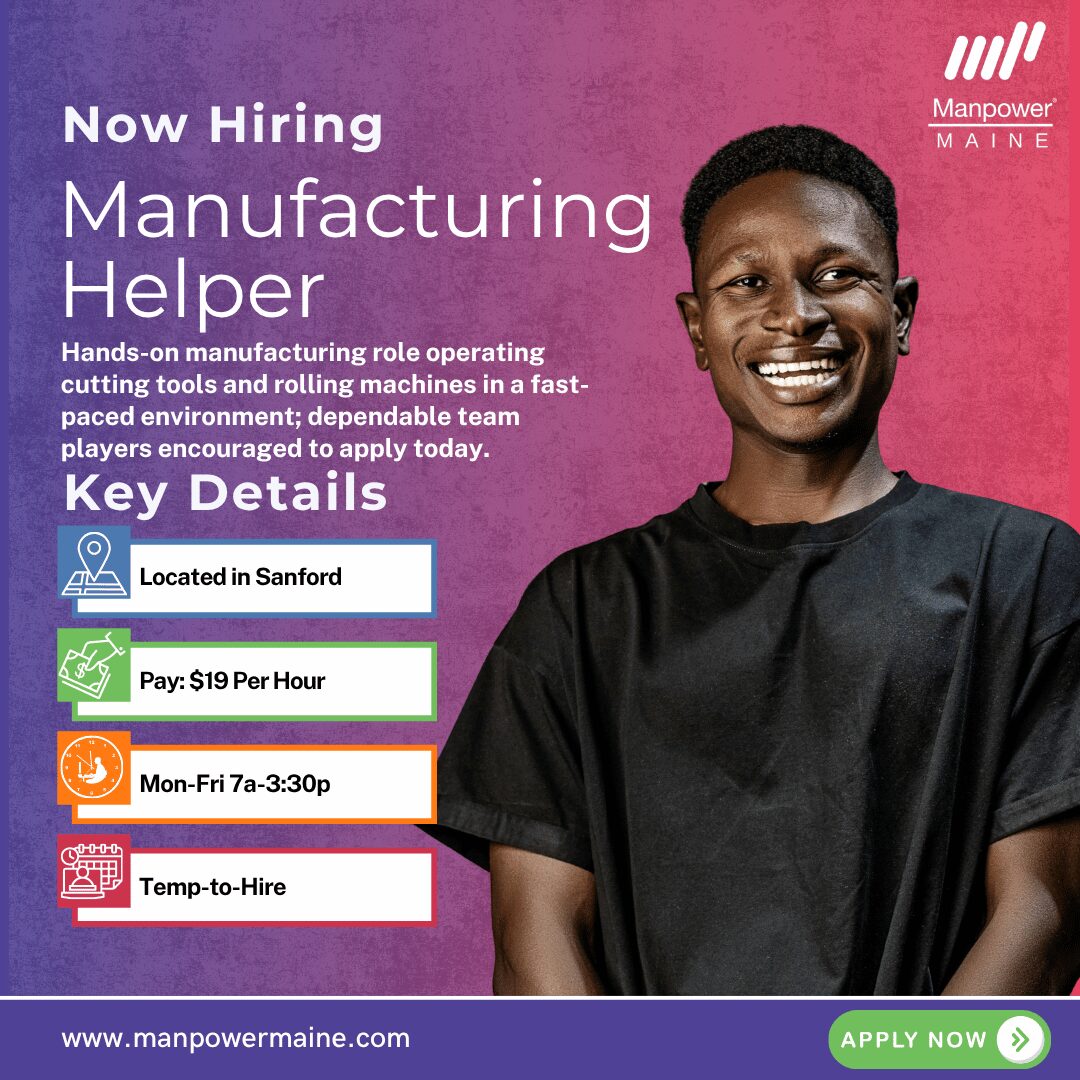 Manufacturing Helper - Sanford - Web Manufacturing Helper - Sanford - Web