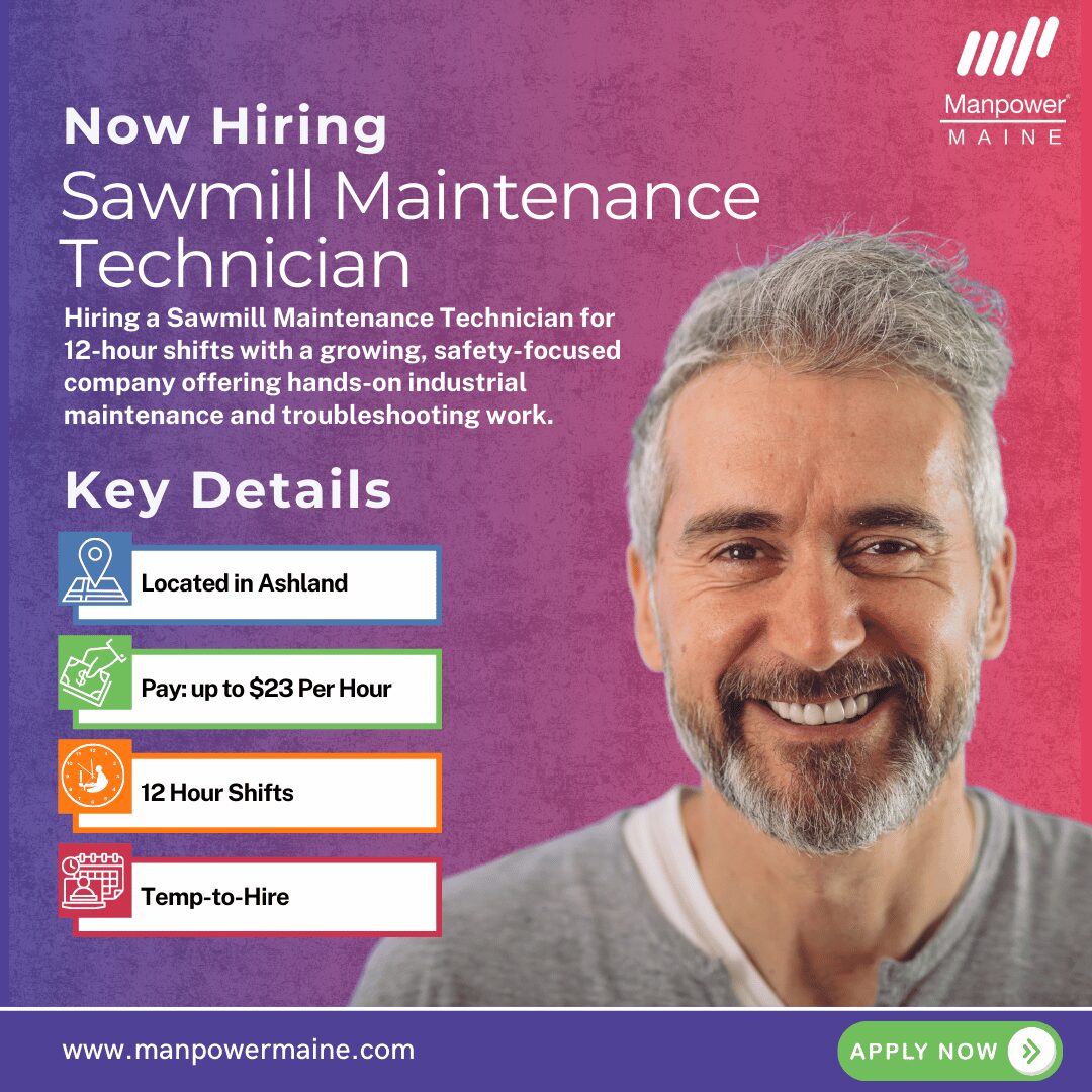 Sawmill Maintenance Technician - Ashland - Web