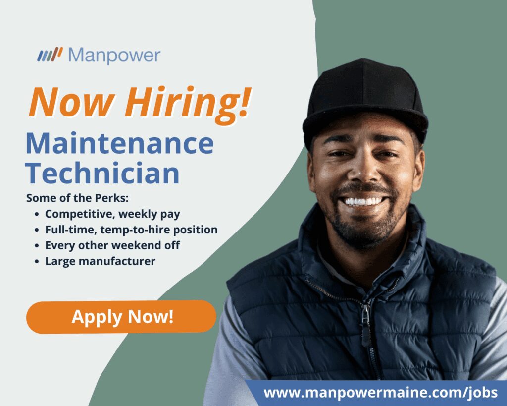 Maintenance Technician in Mars Hill, Maine

Our client in Mars Hill is currently seeking an individual with at least 1 year of experience with industrial equipment and strong mechanical and electrical troubleshooting skills to work as a Maintenance Technician! This is a temp-to-hire opportunity. Apply today!

Location: Mars Hill, Maine – Off Route 1
Compensation: $21.50 per hour + $2 shift differential
Schedule: 6p-6a

What’s in it for you:

• Competitive, weekly pay
• Work at one of the largest manufacturing organizations in Aroostook County
• Consistent 2 days on 2 days off schedule with every other weekend off
• Put your problem-solving skills to work
• Variety of job duties

What you’ll be doing:

• Inspecting equipment for proper function and safety
• Troubleshooting and repairing mechanical and electrical issues
• Performing routine maintenance to prevent downtime
• Assisting with equipment installations and upgrades
• Ensuring machinery runs safely and efficiently

Here’s what you need to apply:

• High School diploma or equivalent required
• At least 1 year of experience with industrial equipment
• Strong mechanical and electrical troubleshooting skills
• Familiarity with reading and interpreting electrical schematics

How to Get Started:
We have made it easy to apply to be a Maintenance Technician in Mars Hill, Maine. Simply contact us by choosing an option below.

Apply Now: see below
Call or Text: ‘PI MH TECH’ to 207.554.4376
Email: aroostook.me@manpower.com

Not sure if this is the right job for you? No worries. We have many other jobs available that you may be interested in - apply now to start a conversation.

Why You Should Choose Manpower?

Upon eligibility, our associates have access to wide range of benefits including:
• Access to health, dental, & vision benefits
• Unlimited referral bonus program – get paid to help your friends get work
• Weekly pay and electronic deposit – we get you paid fast and securely!
• Access to FREE online professional development trainings & programs

Job ID: 5715063