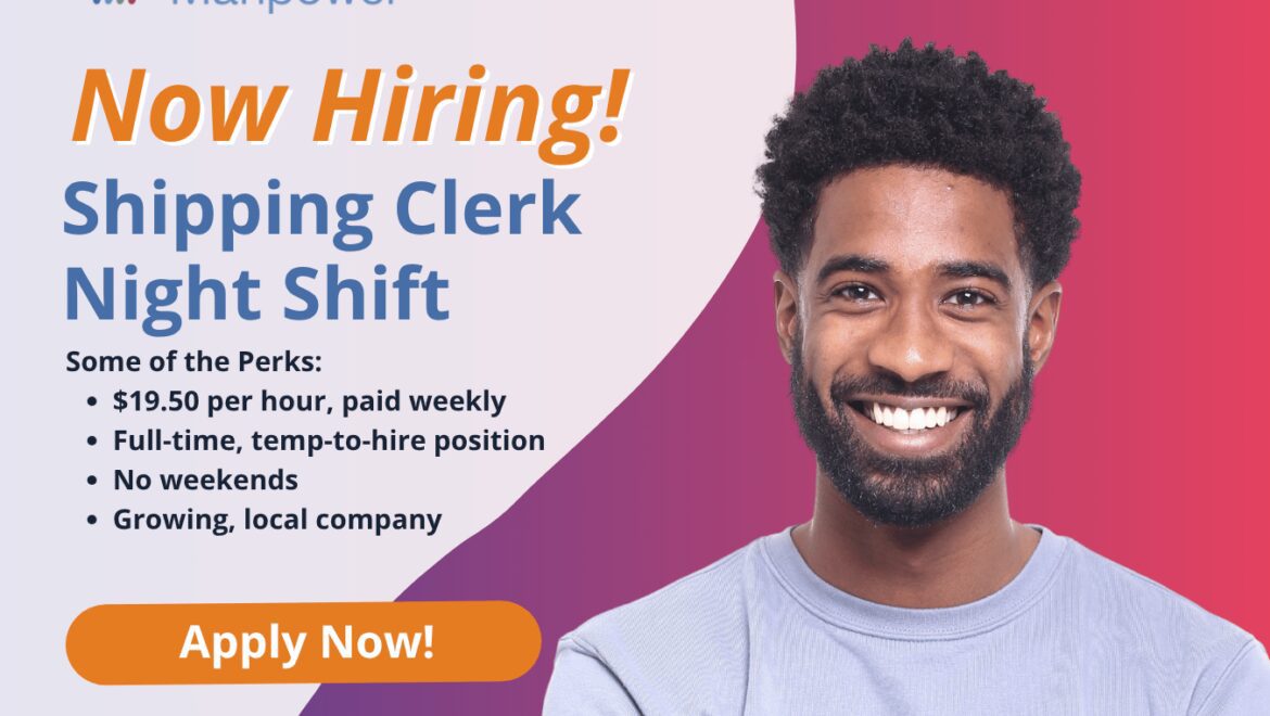 2nd shift shipping & inspection clerk