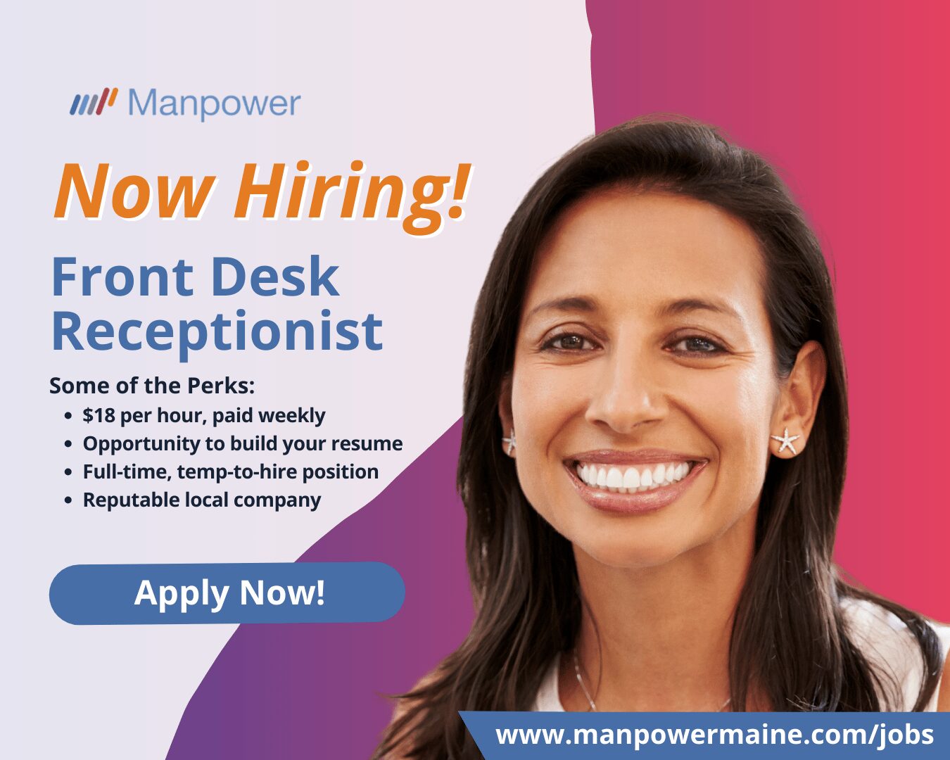 Front Desk Receptionist - Hartland