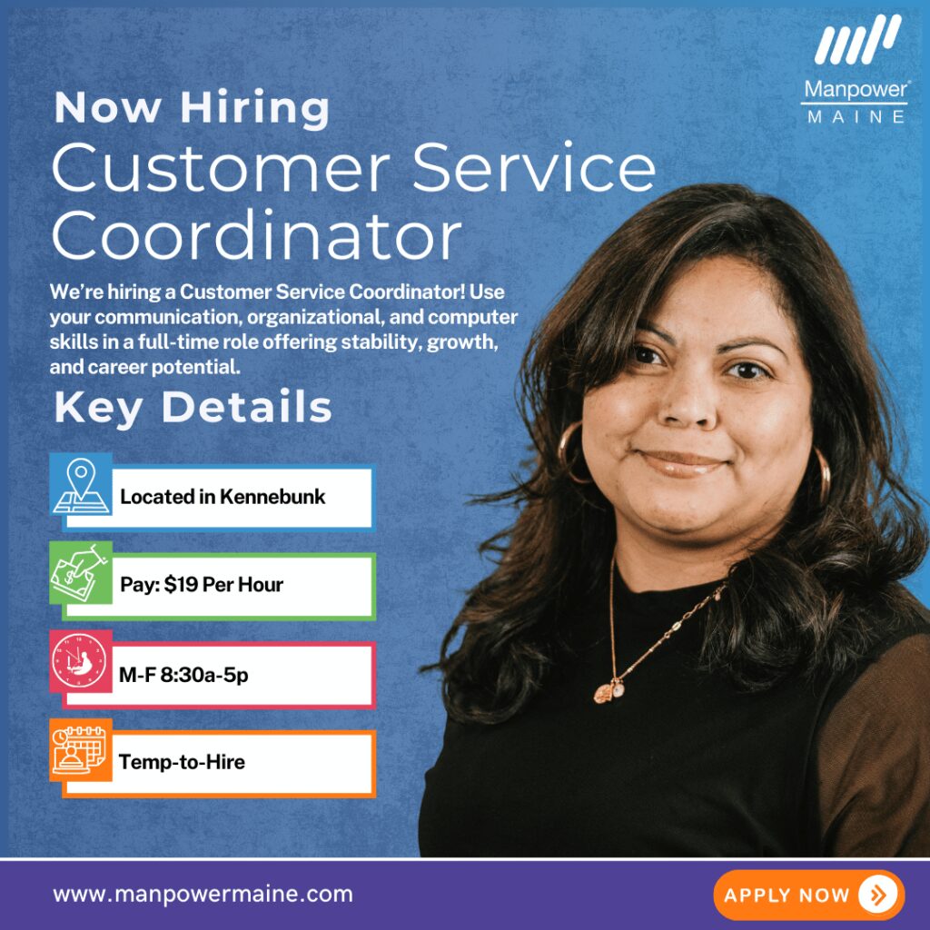 Customer Service Coordinator - Kennebunk - Web