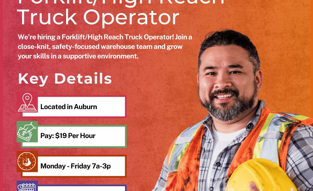 Forklift High Reach Truck Operator - Auburn - Web