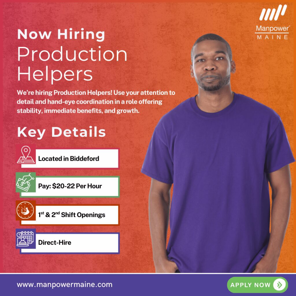 Production Helpers - Biddeford - Web