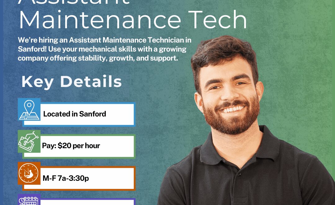 Assistant Maintenance Technician - Sanford - Web