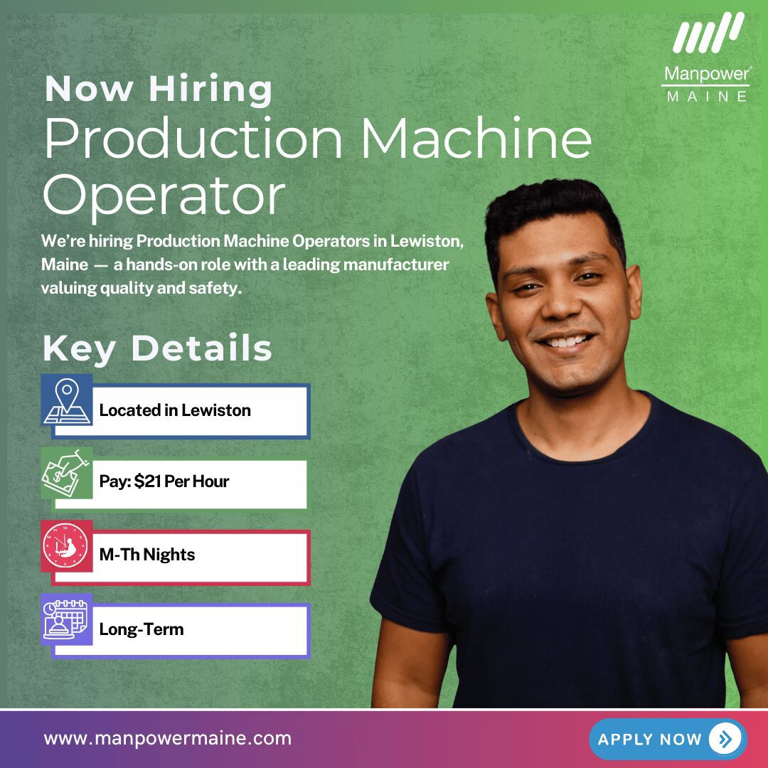 Production Machine Operator - Lewiston - Web (1) Production Machine Operator - Lewiston - Web