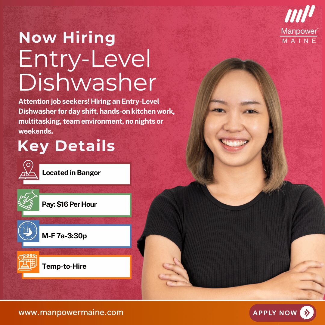 Entry-Level Dishwasher - Bangor - Web Entry-Level Dishwasher - Bangor - Web