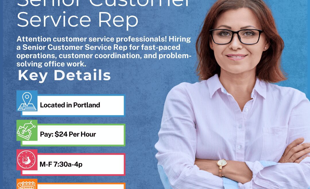 Senior Customer Service Rep - Portland - Web