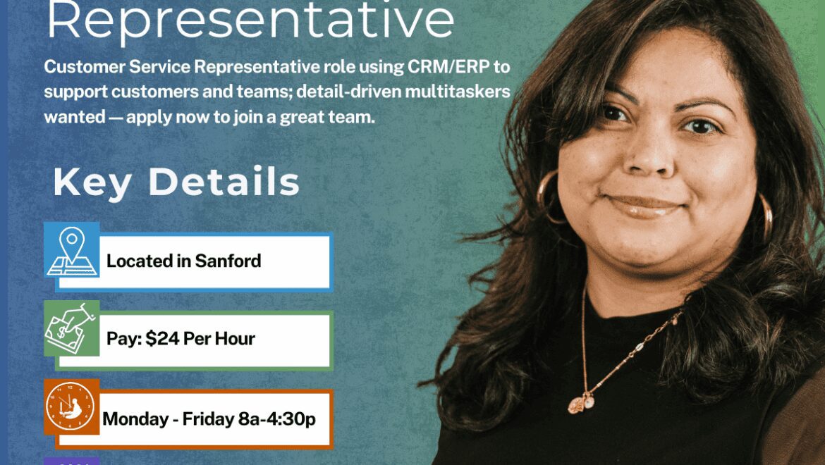 Customer Service Rep DH - Sanford - Website