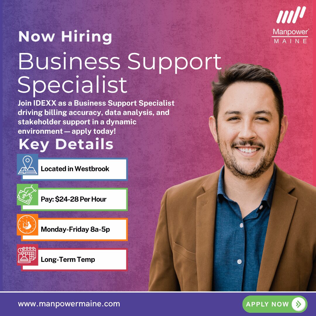 Business Support Specialist - Westbrook - Web Business Support Specialist - Westbrook - Web
