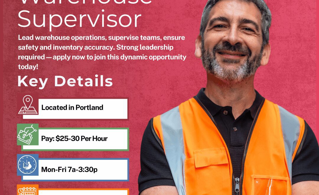 Warehouse Supervisor - Portland - Web