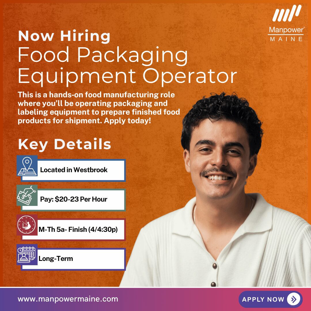 Food Packaging Equipment Operator - Westbrook - Web Food Packaging Equipment Operator - Westbrook - Web