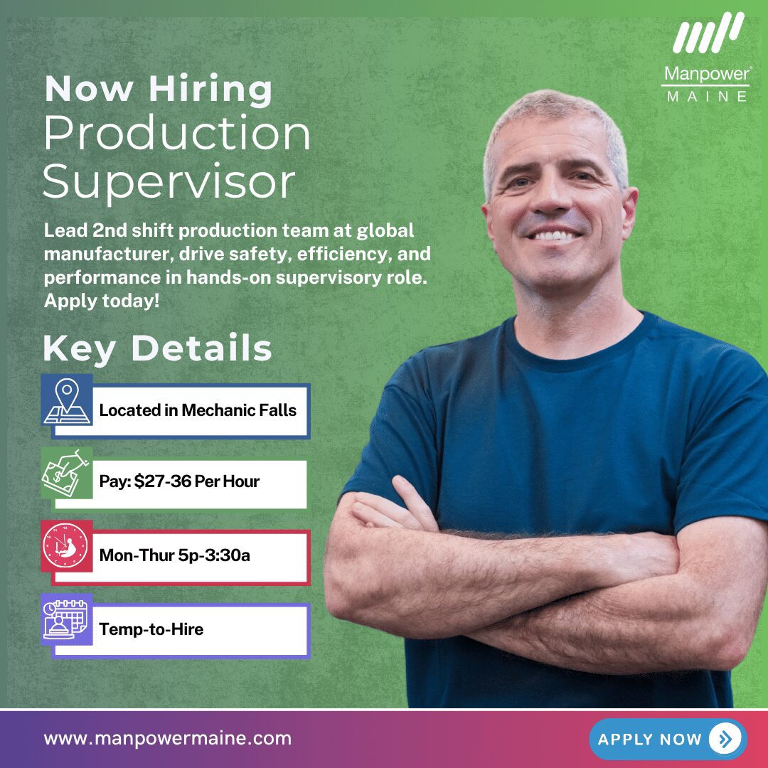 Production Supervisor - Mechanic Falls - Web