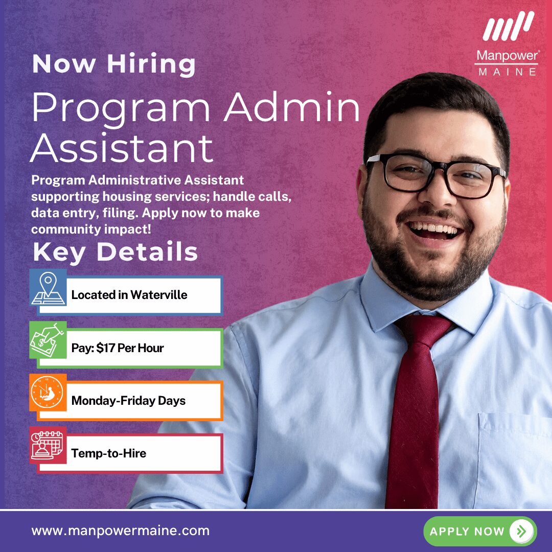Program Administrative Assistant - Waterville - Web