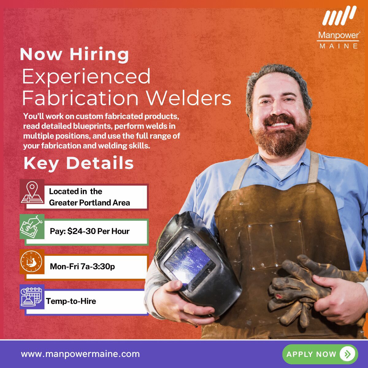 Experienced Fabrication Welder - Gorham - Web