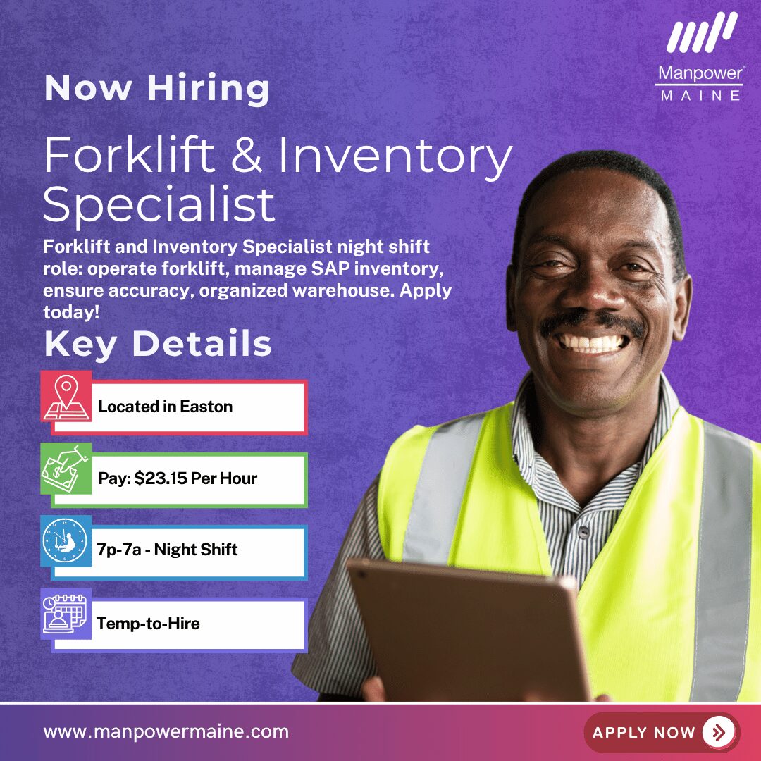 Forklift & Inventory Specialist - Easton - Web Forklift & Inventory Specialist - Easton - Web