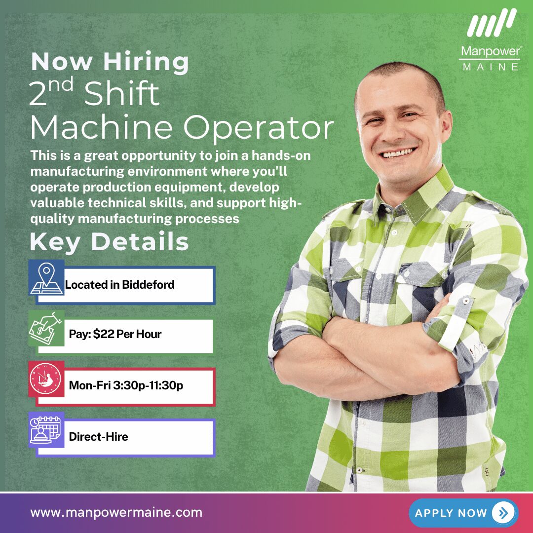 2nd Shift Machine Operator - Biddeford - Web