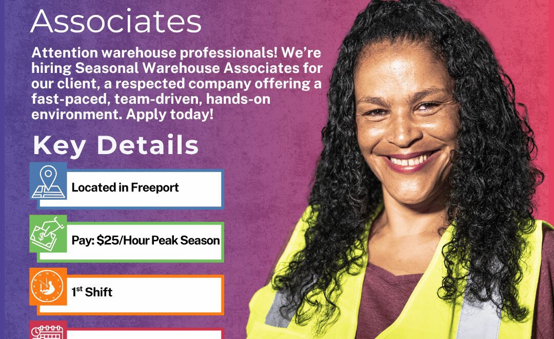 Warehouse Associates 1st Shift - Freeport - Web
