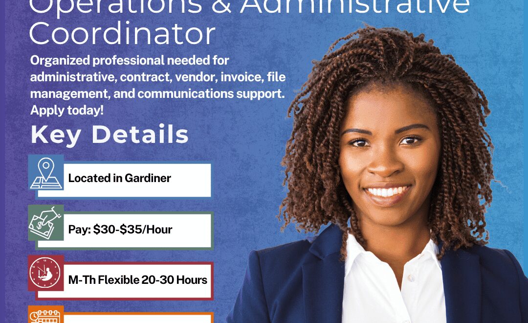 Operations & Administrative Coordinator - Gardiner - Web