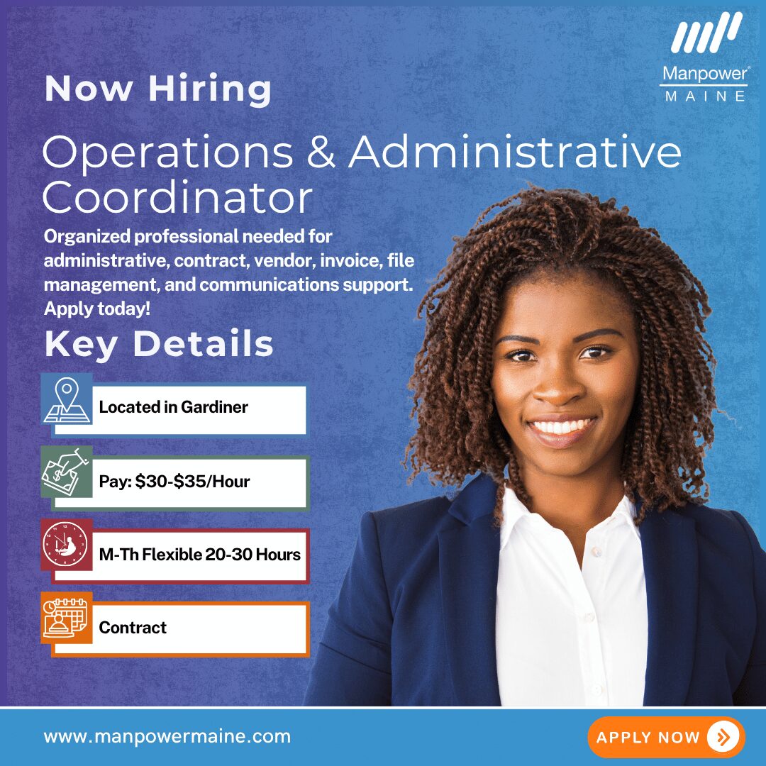 Operations & Administrative Coordinator - Gardiner - Web